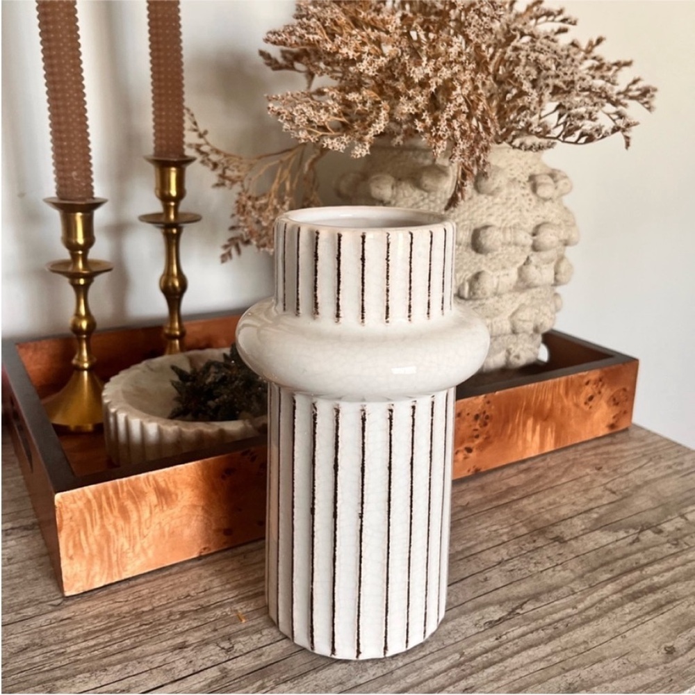 Elegant White Ceramic Vase
